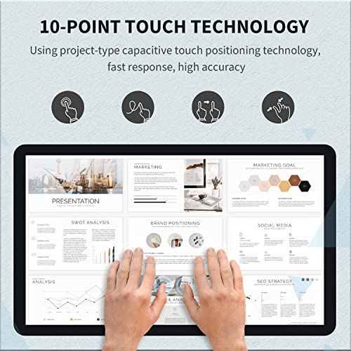 TouchWo 27 inch Touch Screen PC Monitor, Intel i5, 4GB RAM, 128G SSD, 16:9 FHD 1080P, Windows 10, Smart Board for Classroom, Meeting & Home, USB, VGA & HD-MI Monitor - Image 2