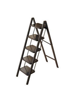 SUNRISE 5 Step Folding Step Stool,Steel Metal Step Stools Non-Slip Pedal,Small Portable Ladder Kitchen Lightweight Home Office Ladders  - Image 1