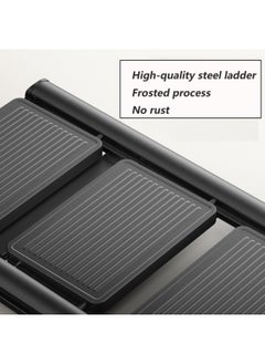 SUNRISE 5 Step Folding Step Stool,Steel Metal Step Stools Non-Slip Pedal,Small Portable Ladder Kitchen Lightweight Home Office Ladders  - Image 2