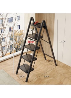 SUNRISE 5 Step Folding Step Stool,Steel Metal Step Stools Non-Slip Pedal,Small Portable Ladder Kitchen Lightweight Home Office Ladders  - Image 5