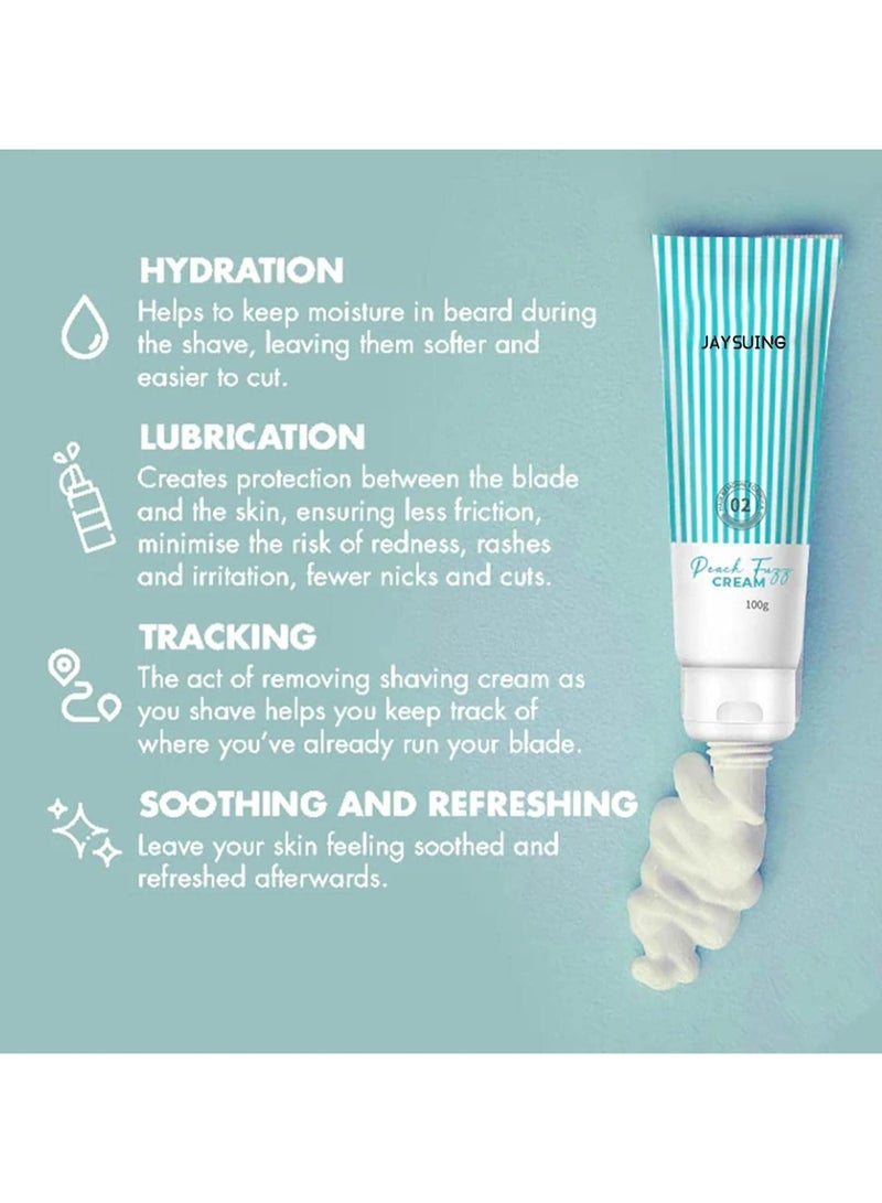 Jaysuing Lip Hair Removal Cream 100g Beard Facial Fine Finger Toe Hair Removal Hair Special Lip Hair Removal Facial Painless Gentle Moustache Hair RemovalCream - Image 3