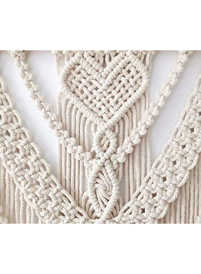 انتيكيانو مكرمية جدارية للتعليق على الحائط، ديكور عصري بوهيمي 78x40 سم - Image 4