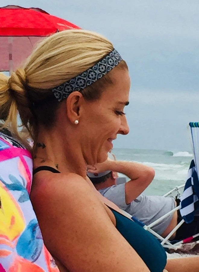 Sweaty Bands Womens Girls Headband - Non-Slip Velvet-Lined Athletic Hairband - Afterglow Black - Image 2