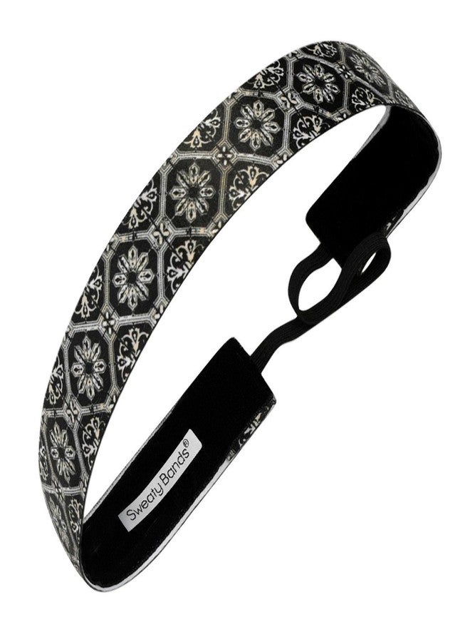 Sweaty Bands Womens Girls Headband - Non-Slip Velvet-Lined Athletic Hairband - Afterglow Black - Image 1