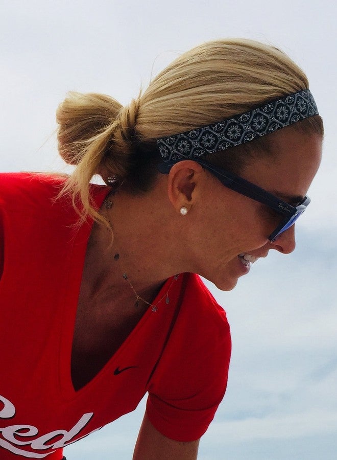 Sweaty Bands Womens Girls Headband - Non-Slip Velvet-Lined Athletic Hairband - Afterglow Black - Image 5