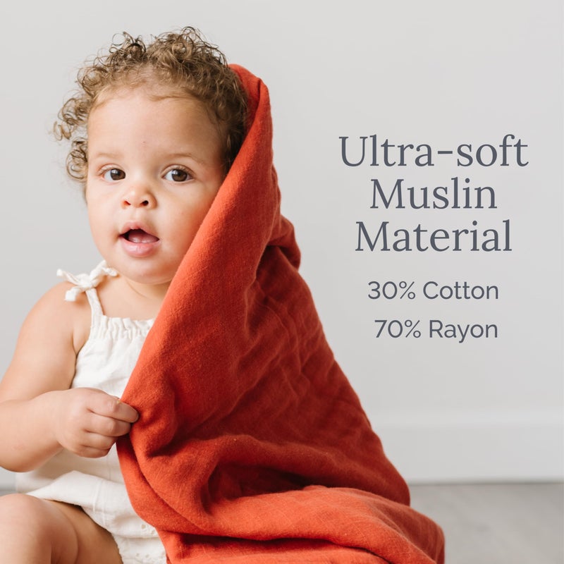 Natemia Muslin Baby Blanket - Silky Soft 6-Layer Blanket for Girls and Boys - Newborn Essentials - Large Unisex Swaddle, Multi-Use as Towel, Stroller Cover, Swaddles for Infants - 47" x 47" - Image 3