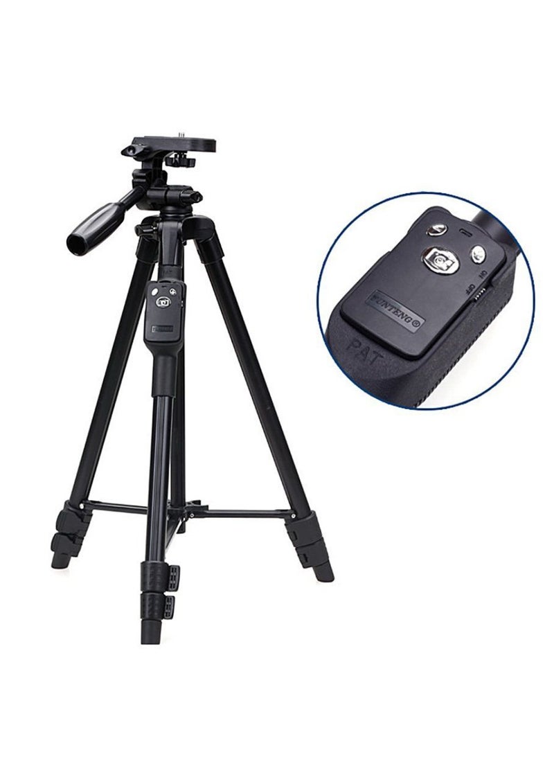 Yungteng - VCT-5208 Portable Tripod Stand With Remote Shutter Camera Tripod Stand With Wireless Remote and 2-in-1 Phone Holder For Selfie Video Recording Photo Live Stream And Vlog - Image 1