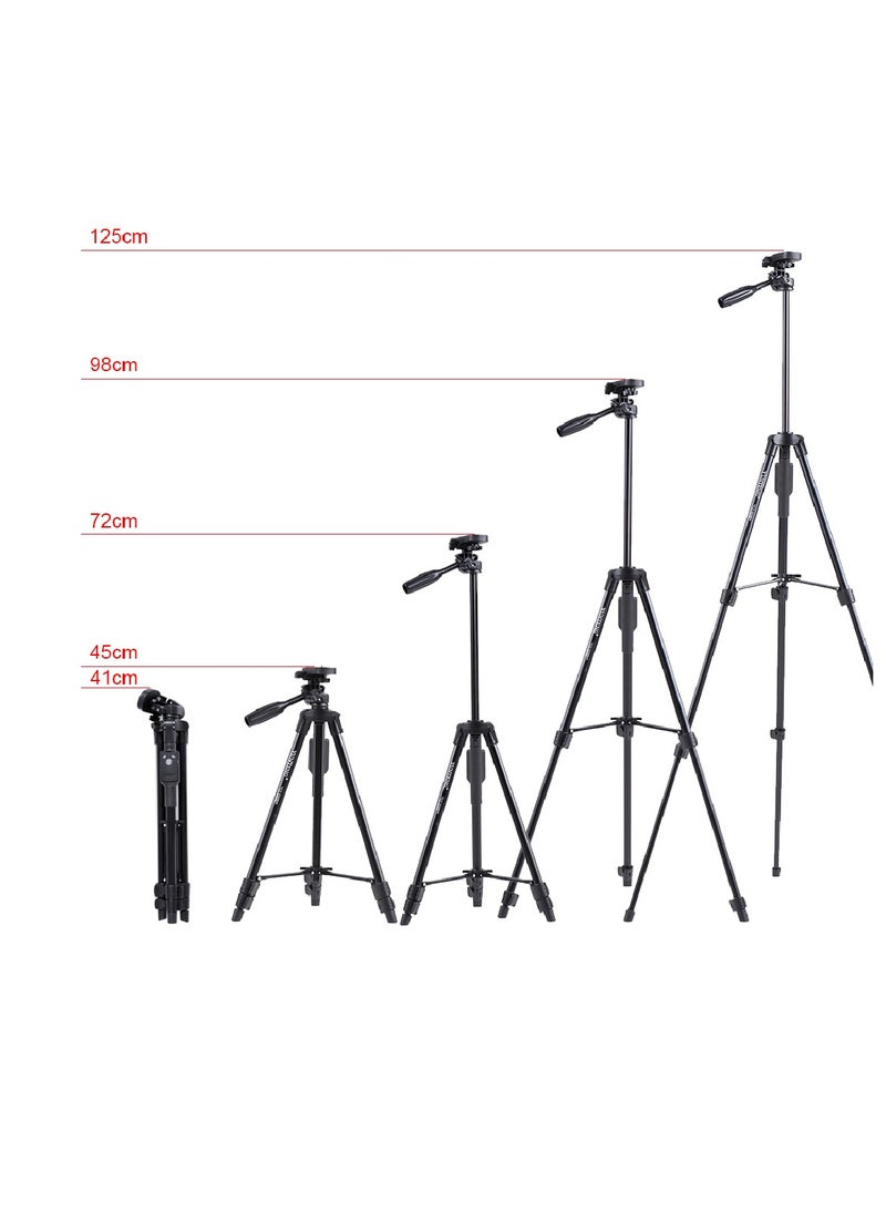 Yungteng - VCT-5208 Portable Tripod Stand With Remote Shutter Camera Tripod Stand With Wireless Remote and 2-in-1 Phone Holder For Selfie Video Recording Photo Live Stream And Vlog - Image 1