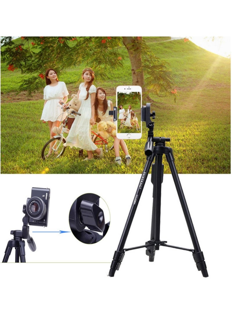 Yungteng - VCT-5208 Portable Tripod Stand With Remote Shutter Camera Tripod Stand With Wireless Remote and 2-in-1 Phone Holder For Selfie Video Recording Photo Live Stream And Vlog - Image 1