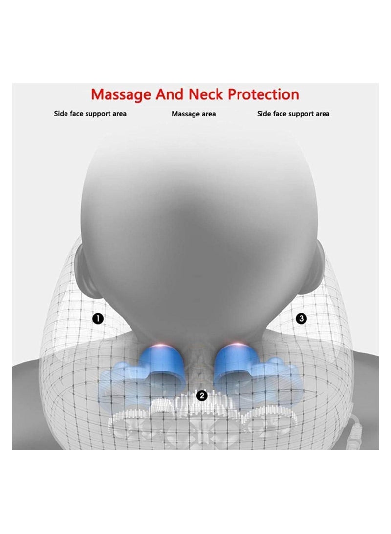 TIGER Rechargeable U Shaped Cervical Massage Pillow Neck Massager Vibration Neck Massage Pillow, Multifunctional Shoulder and Neck Electric Massager for Relax Muscles Fatigue - Image 4