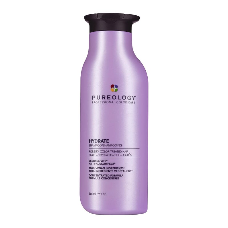 PUREOLOGY Pureology Hydrate Moisturizing Shampoo | Softens and Deeply Hydrates Dry Hair | For Medium to Thick Color Treated or Natural Hair | Sulfate Free Shampoo | Vegan