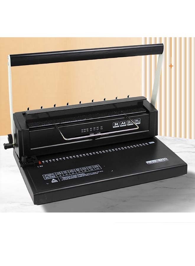 Sakulight Binding Machine 34 Hole 2 Coils Spiral Coil Binder with 12 Sheets Punching Capacity for A4 Letter Size Office Documents,Comes with a binding humbucker - Image 2