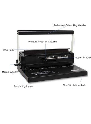 VEVOR Comb Binding Machine - 21-Hole Punch Binder For 450 Sheets, Includes 100 Binding Spines