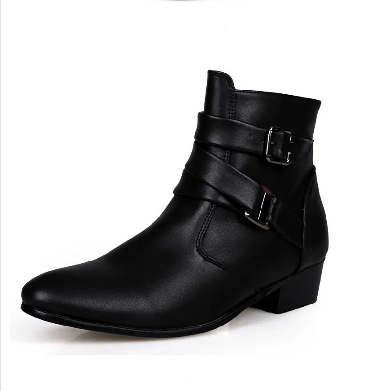 Plus Size 2021 Men'S Shoes Fashion Casual Leather Boots Fashion Men'S Martin Boots British Style Leather Shoes - Image 4