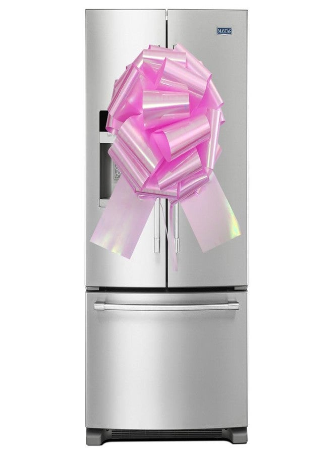 HQJAXJ 1Pc 12Inch Giant Gift Bow Big Christmas Iridescent Metalic Bow Big Bow for Present - Perfect Large Gift Bow for Bikes,Appliances,Table Decorations & Events (Pink - Image 3
