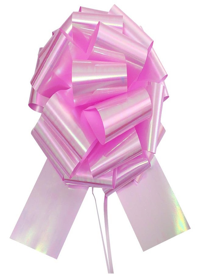 HQJAXJ 1Pc 12Inch Giant Gift Bow Big Christmas Iridescent Metalic Bow Big Bow for Present - Perfect Large Gift Bow for Bikes,Appliances,Table Decorations & Events (Pink - Image 1