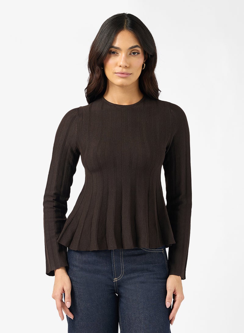 VERO MODA Vmlana Long Sleeve Crew-Neck Pullover Sweater - Image 1