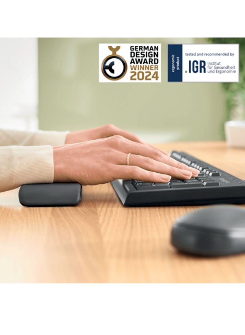 LEITZ Ergo Adjustable Keyboard Wrist Rest 6483-00-95 Wrist Rest is the perfect solution to help create a comfortable and active workspace - Image 1