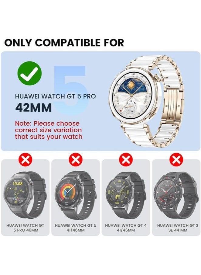 HablTech 2 Pack Screen Protector for Huawei Watch GT5 Pro 42MM with Auto-alignment Installation kit,High Definition Anti-Scratch Bubble Free Clear Tempered Glass protective film - Image 2