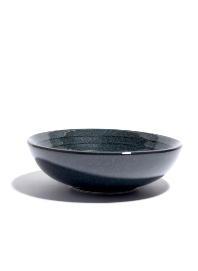 Beyond Homes Handcrafted Ceramic Pasta Bowl Set Shallow, 21 cm | Microwave & Dishwasher Safe Pasta Plates Glossy Finish | Deep Plate | Ceramic Serving Pasta Bowl, 650 ml Each (Midnight Blue Set of 2) - Image 5