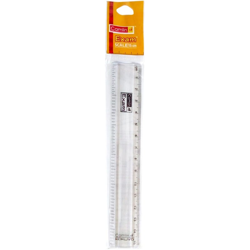 Kokuyo Exam Standard Scales – 15 cm | Pack of 20 | Transparent, Durable & Precise Measuring Rulers for Students