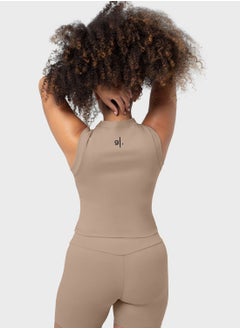 Glossy Lounge Sustainable High Neck Tank Top  - Image 2