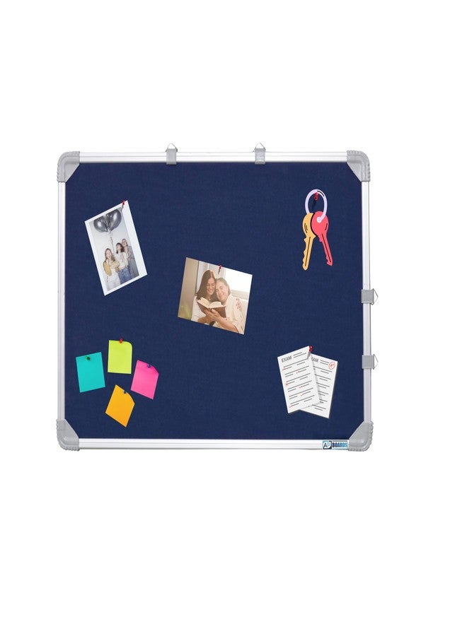 لوحة إعلانات/لوحة إعلانات ناعمة بإطار من الألومنيوم من AP BOARDS™ (2 × 3 أقدام) للمكاتب والمدارس، وهي رائعة أيضًا للاستخدام الشخصي والمهني، مع 50 دبوس تثبيت - عبوة من قطعتين (أزرق). - Image 1