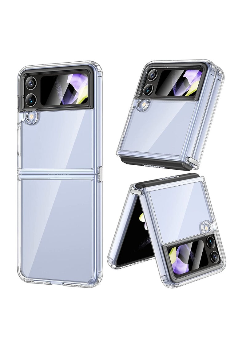 Raxoom Samsung Galaxy Z Flip 4 Case, Galaxy Z Flip 4 Clear Case [Anti-Yellow] Slim Thin Premium TPU Crystal Shockproof Protective Cover Case for Samsung Galaxy Z Flip 4 5G 2022 - Full Clear - Image 1