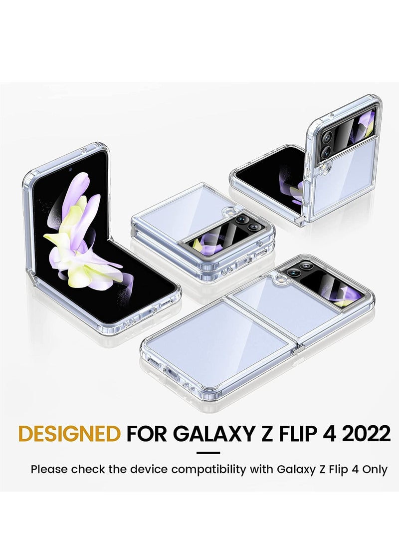 Raxoom Samsung Galaxy Z Flip 4 Case, Galaxy Z Flip 4 Clear Case [Anti-Yellow] Slim Thin Premium TPU Crystal Shockproof Protective Cover Case for Samsung Galaxy Z Flip 4 5G 2022 - Full Clear - Image 3