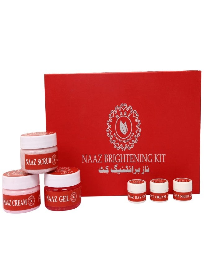 Naaz Brightening Kit (Size - Big) (700 gms) (Package Includes Scrub, Cream, Gel, Day Cream, Night Cream, Upper Cream) - Image 2