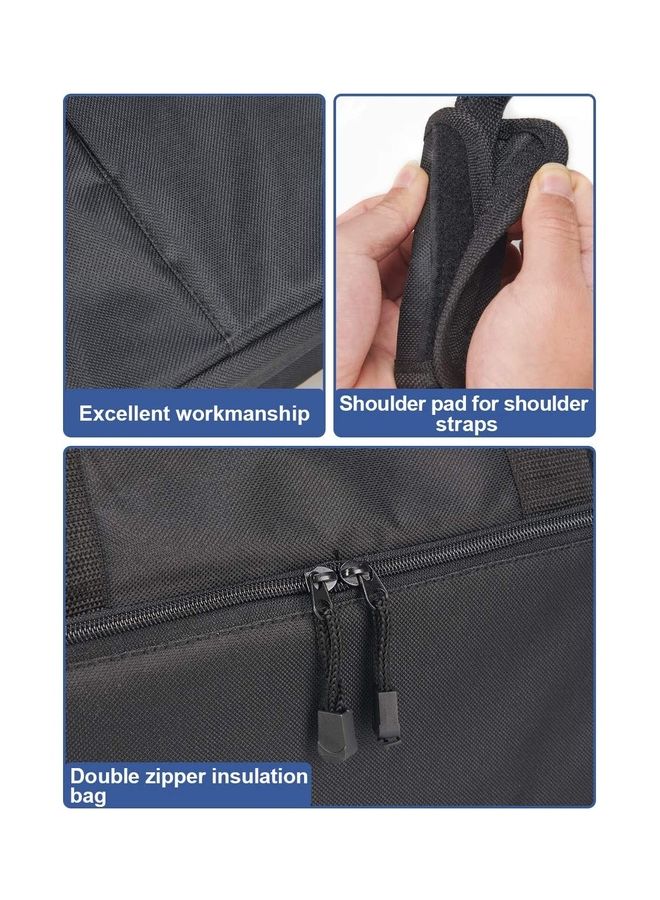 NIBEMINENT Mesh Large Beach Tote Zipper with Insulated Cooler Bag - Image 3