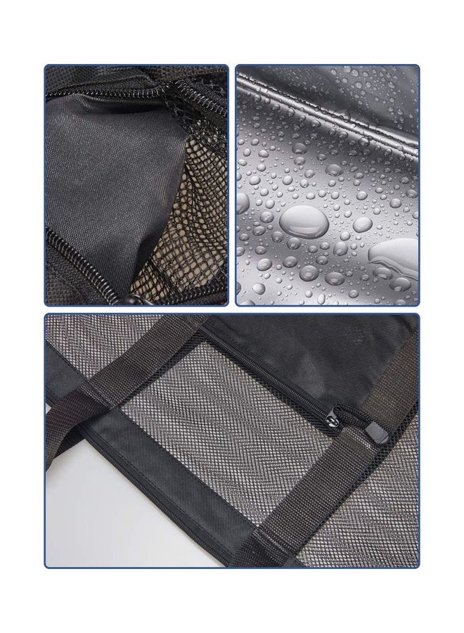 NIBEMINENT Mesh Large Beach Tote Zipper with Insulated Cooler Bag - Image 5