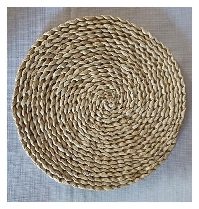 دولار كوستر خوص طبيعي مجدول – قاعدة أكواب للمشروبات الساخنة والباردة – ديكور مائدة وتقديم الطعام - Image 1