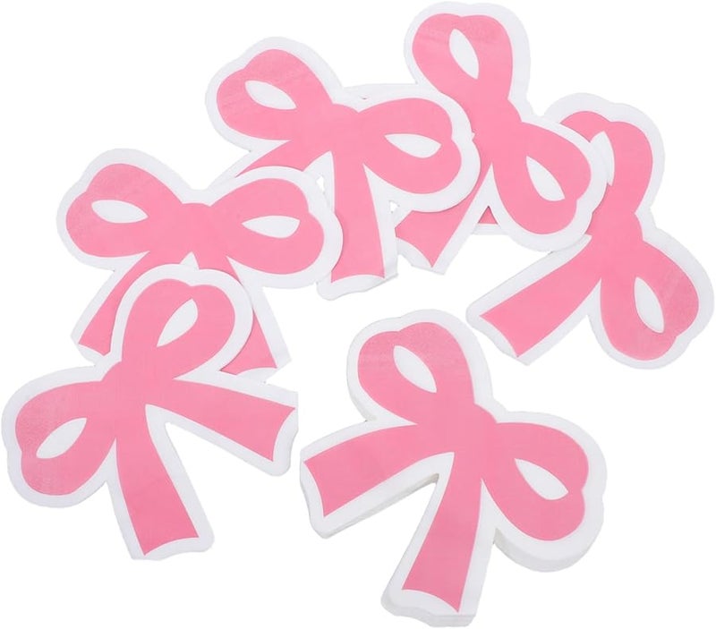 مناديل ورقية وردية قابلة للتخلص 40 قطعة - مناديل ورقية زخرفية ماصة لحفلات أعياد الميلاد - Image 2