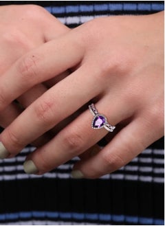 2Pcs Of Luxury & Elegant Women's Silver Plated Ring Size 8