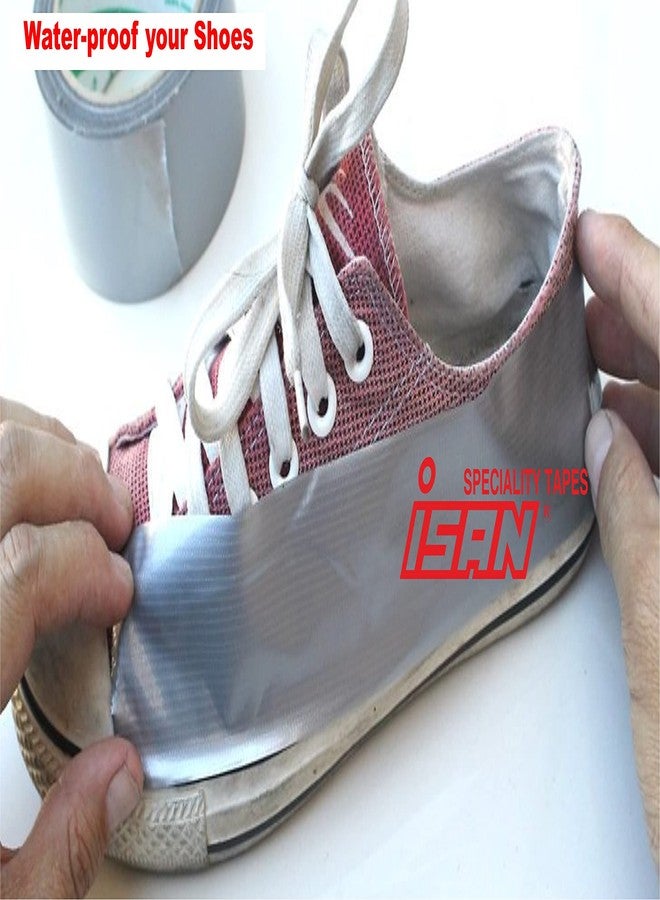 ISAN شريط لاصق ISAN® الأزرق، عرض 24 مم (1 بوصة تقريبًا) × طول 25 مترًا، مقاوم للماء، لا يترك بقايا، شريط قوي لتجليد الكتب، قابل للتمزيق باليد، للاستخدام الداخلي والخارجي، للإغلاق والإصلاح (قطعة واحدة). - Image 4