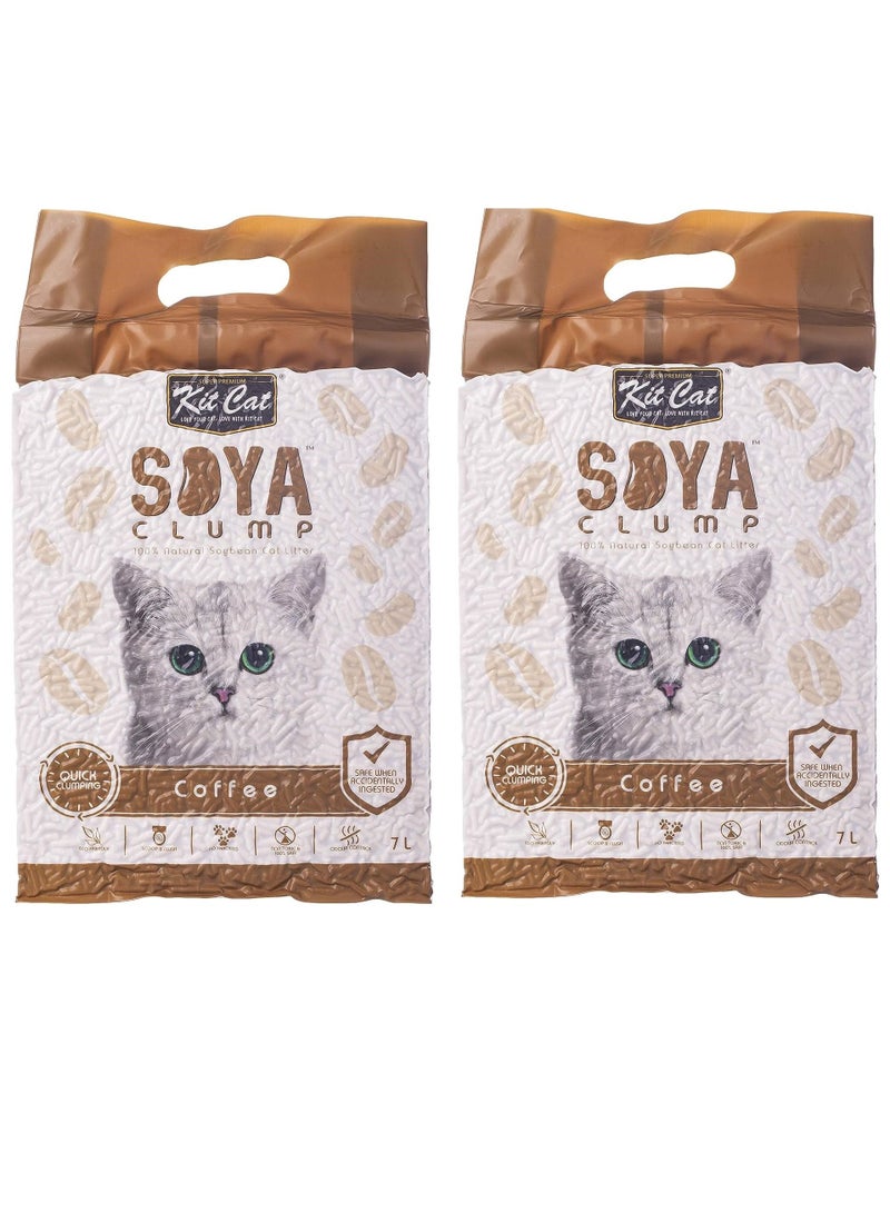 Kit Cat قهوة ليتير فول الصويا لجميع مراحل حياة القطط 2X7L