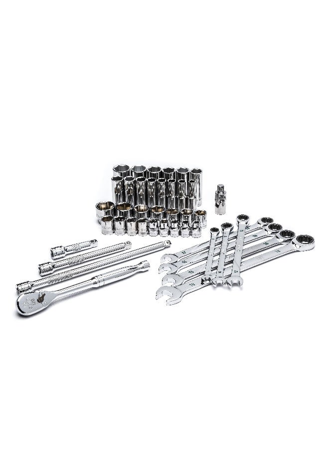 SATA ST09054 42-Piece 3/8" Drive 6 Point Metric 120XP Ratchet and Socket Set - Image 2