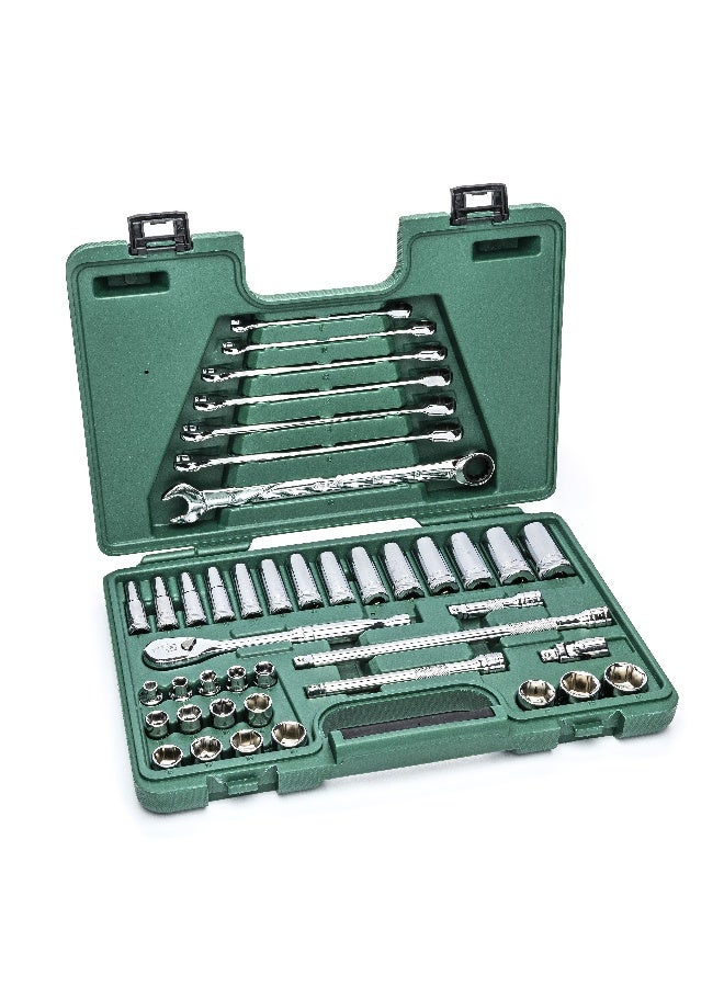 SATA ST09054 42-Piece 3/8" Drive 6 Point Metric 120XP Ratchet and Socket Set - Image 1