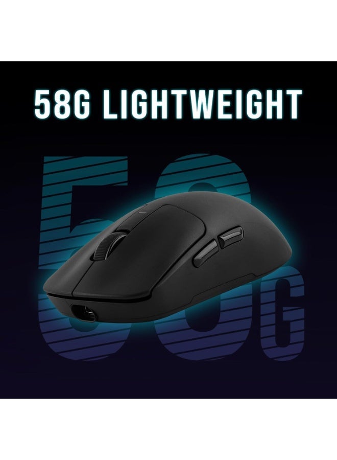 AULA فأرة الألعاب اللاسلكية SC680 سوبرلايت، ثلاثية الوضع 2.4G/BT5.0/USB-C، فأرة لاسلكية قابلة لإعادة الشحن بدقة 26000 نقطة في البوصة مع 6 أزرار قابلة للبرمجة، فأرة كمبيوتر مريحة للابتوب/الكمبيوتر الشخصي/ماك/اللوحي - Image 2