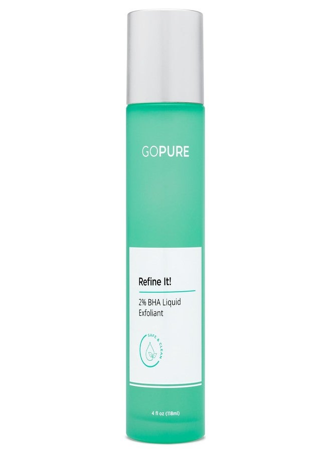 goPure Refine It 2% BHA Liquid Exfoliant - Pore refining, texture smoothing, complexion correcting, infused with nourishing fruit extracts, safe for all skin types - Image 1