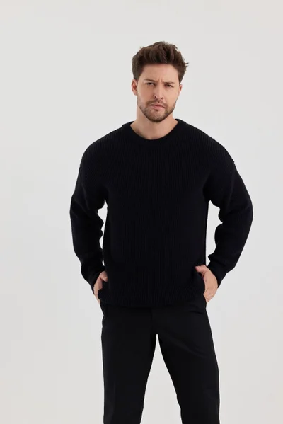 Cool Tarz Cool Style Men's Regular Fit Crew Neck Knitted Sweater