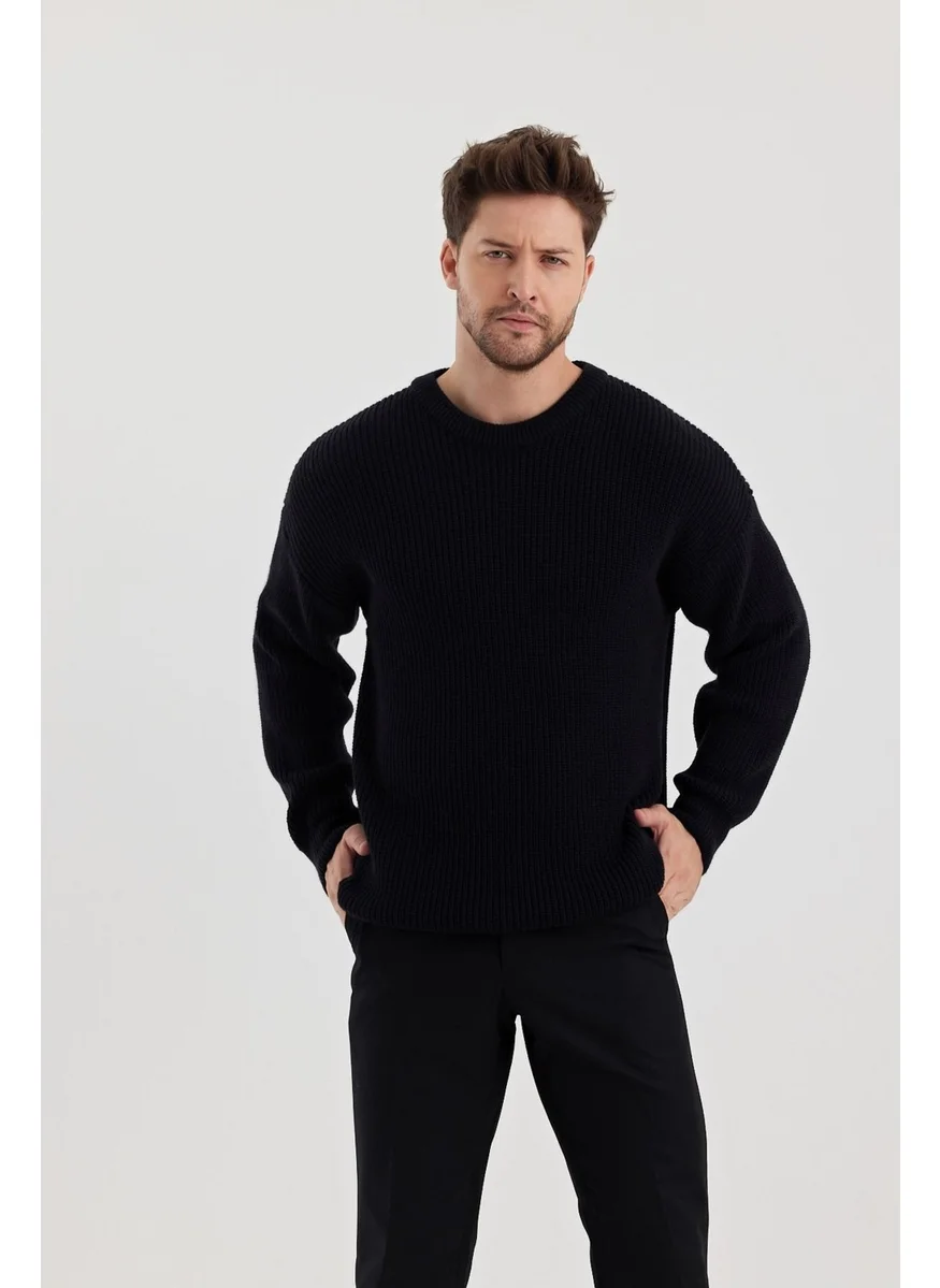 Cool Tarz Cool Style Men's Regular Fit Crew Neck Knitted Sweater