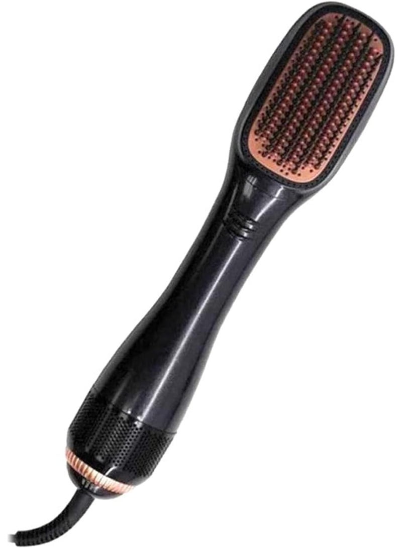 PROFESSIONAL 2-in-1 Hair Styling Brush – Heated Straightening & Curling Comb with Fast Heating Ceramic Plates, Anti-Frizz Technology, Adjustable - Image 1