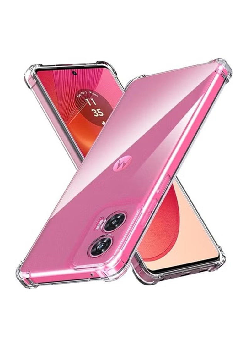 Case for Motorola Edge 50 Fusion Clear TPU Four Corners Military-Grade Protection Cover Transparent Soft - Image 1