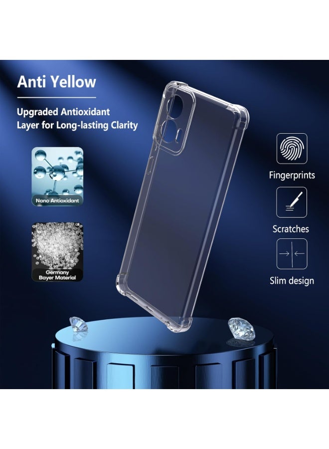Case for Motorola Edge 50 Fusion Clear TPU Four Corners Military-Grade Protection Cover Transparent Soft - Image 4