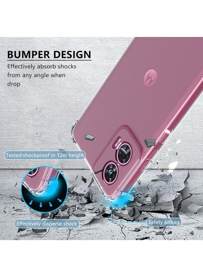 Case for Motorola Edge 50 Fusion Clear TPU Four Corners Military-Grade Protection Cover Transparent Soft - Image 5