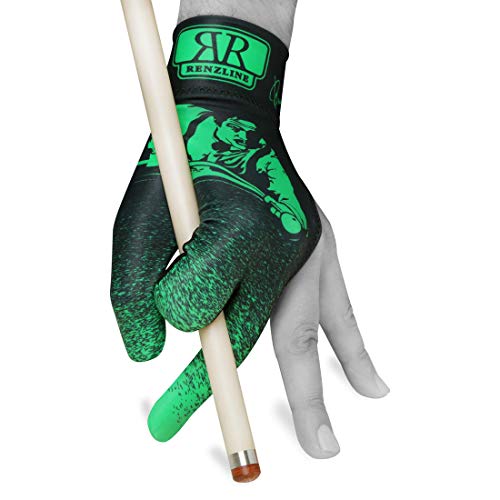 Longoni Renzline Pool CUE Glove Billiard Player - Green/Black - for Left Hand - One Size fits All - Image 1