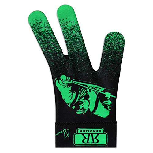 Longoni Renzline Pool CUE Glove Billiard Player - Green/Black - for Left Hand - One Size fits All - Image 4