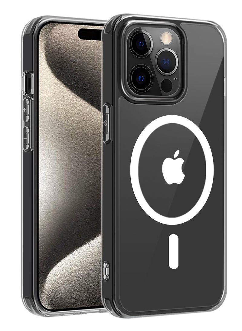 CLPURE iPhone 15 Pro Max Case, Compatible with MagSafe, Anti-Yellowing and Anti-Scratch, Rugged Shockproof Protective Bumper Transparent Cases  for iPhone 15 Pro Max, Clear  - Image 1